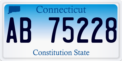 CT license plate AB75228