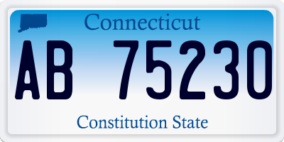 CT license plate AB75230