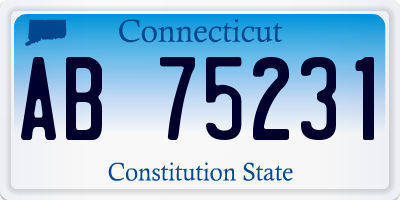 CT license plate AB75231