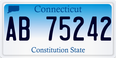 CT license plate AB75242