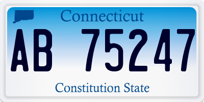 CT license plate AB75247