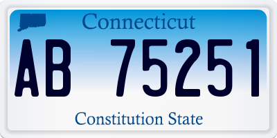 CT license plate AB75251