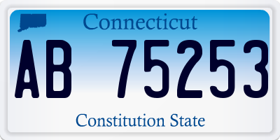 CT license plate AB75253