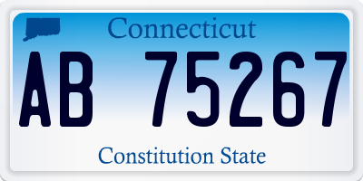 CT license plate AB75267