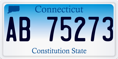 CT license plate AB75273