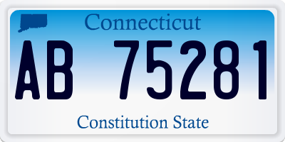 CT license plate AB75281