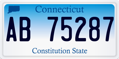 CT license plate AB75287