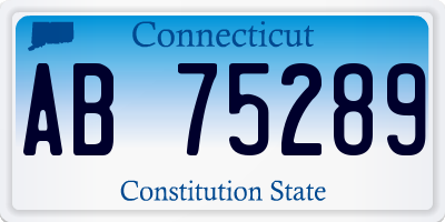 CT license plate AB75289