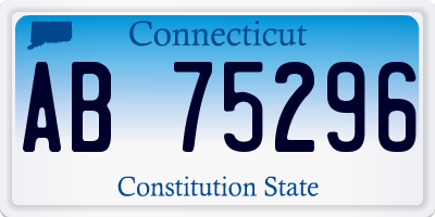 CT license plate AB75296