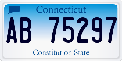 CT license plate AB75297