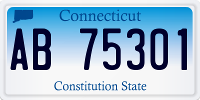 CT license plate AB75301