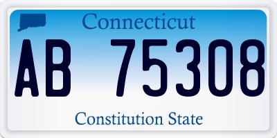 CT license plate AB75308