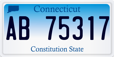 CT license plate AB75317