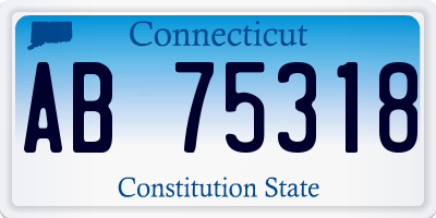 CT license plate AB75318