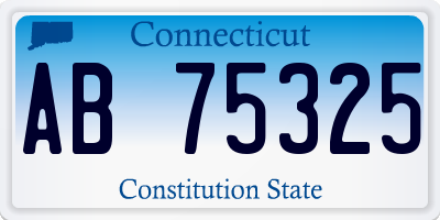 CT license plate AB75325