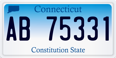 CT license plate AB75331