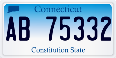 CT license plate AB75332