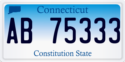 CT license plate AB75333