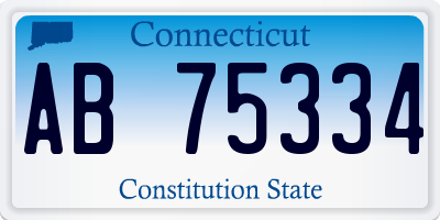 CT license plate AB75334