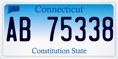 CT license plate AB75338