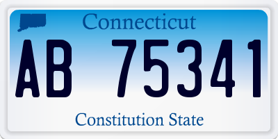 CT license plate AB75341