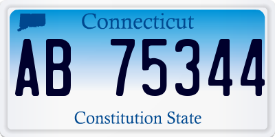 CT license plate AB75344