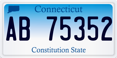 CT license plate AB75352