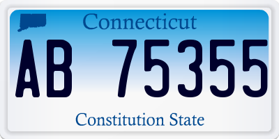 CT license plate AB75355