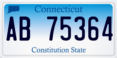 CT license plate AB75364