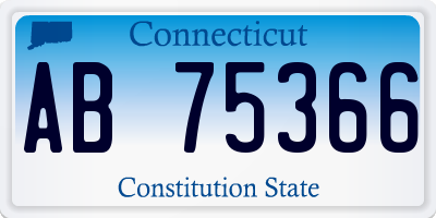 CT license plate AB75366