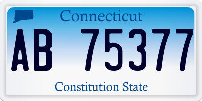 CT license plate AB75377