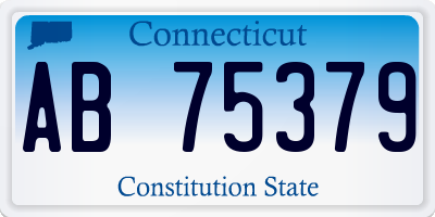 CT license plate AB75379