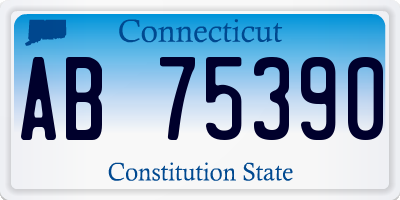 CT license plate AB75390