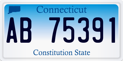 CT license plate AB75391