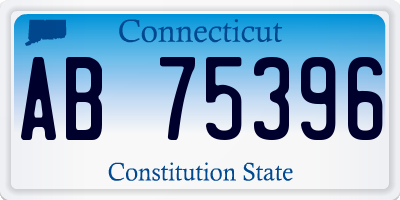 CT license plate AB75396