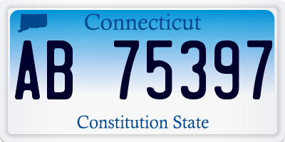 CT license plate AB75397