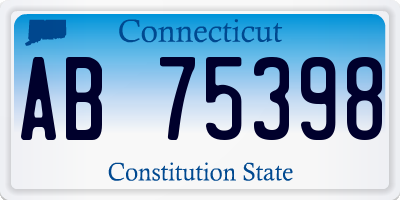 CT license plate AB75398