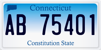 CT license plate AB75401