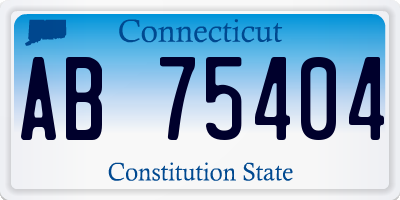 CT license plate AB75404