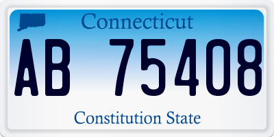 CT license plate AB75408