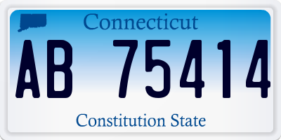 CT license plate AB75414