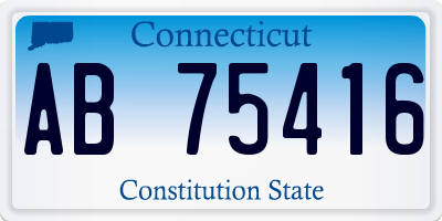 CT license plate AB75416