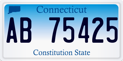 CT license plate AB75425