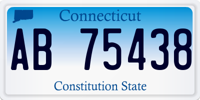 CT license plate AB75438