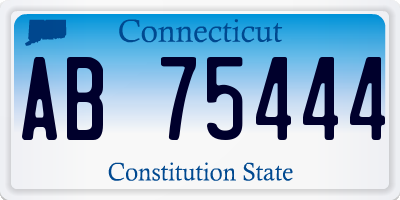 CT license plate AB75444
