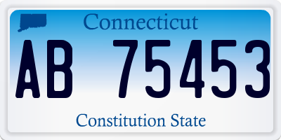 CT license plate AB75453