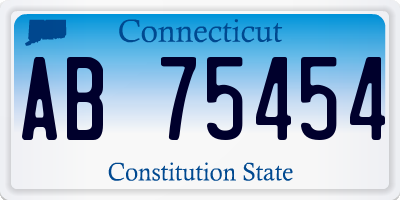 CT license plate AB75454