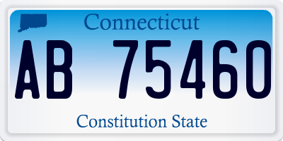 CT license plate AB75460