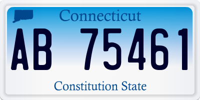 CT license plate AB75461