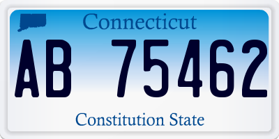 CT license plate AB75462